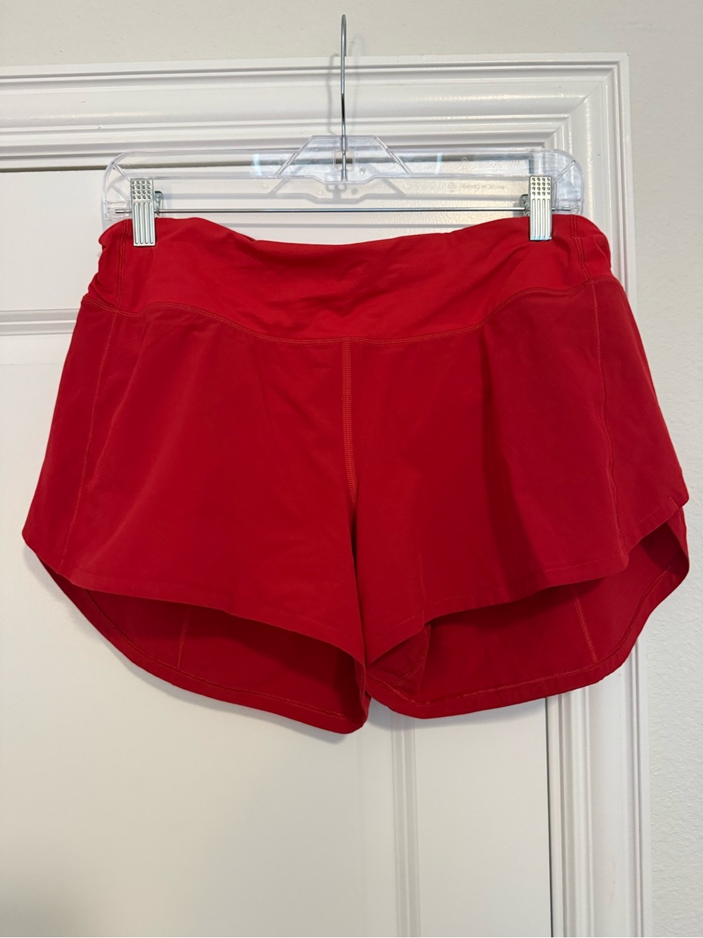 lululemon athletica Red Layered Athletic Shorts (Speed up)